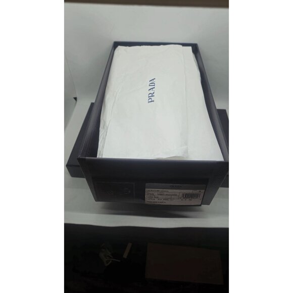 Prada Womens Black Leather Studded Loafers Size 39 original box - Picture 7 of 9